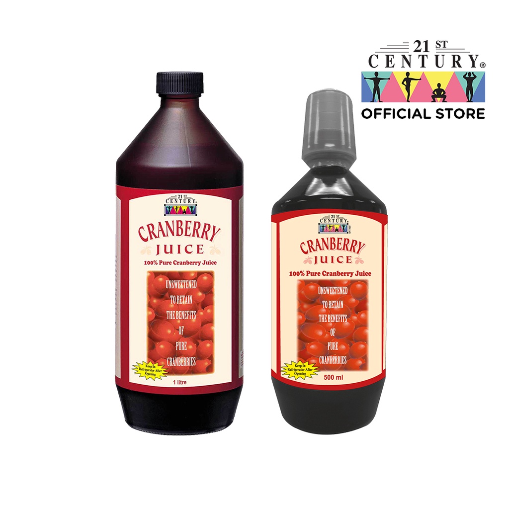 21st Century Cranberry Juice Pure 500ML or 1L For Urinary Tract Health