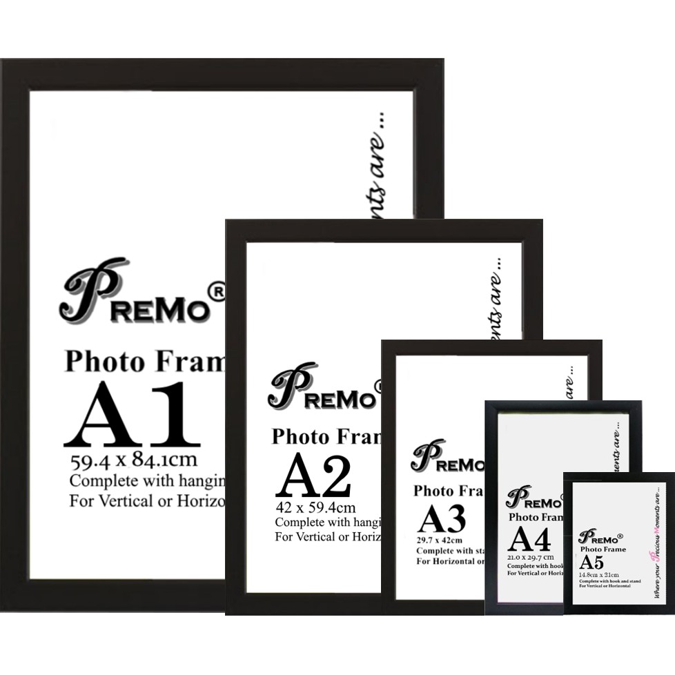 PREMO MODERN A3 A2 A4 A5 Poster Certificate Photo Frame Shopee Singapore