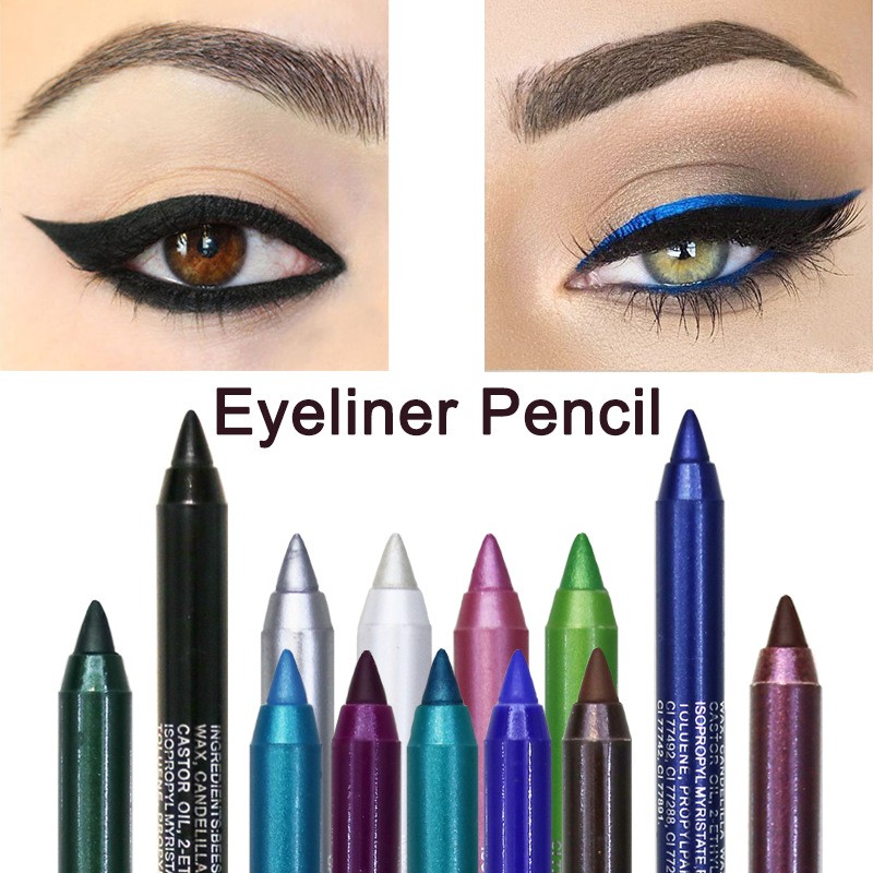 14 Colors Eyeliner Pencil Waterproof Eye Makeup Shopee Singapore