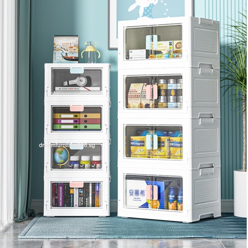 Extra Strong Foldable Storage Box Side Opening Stackable Sturdy Box