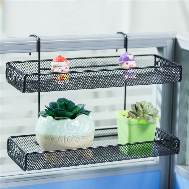 Desk Rack Iron MultiLayer Storage Rack Window Sill Storage Pot Frame