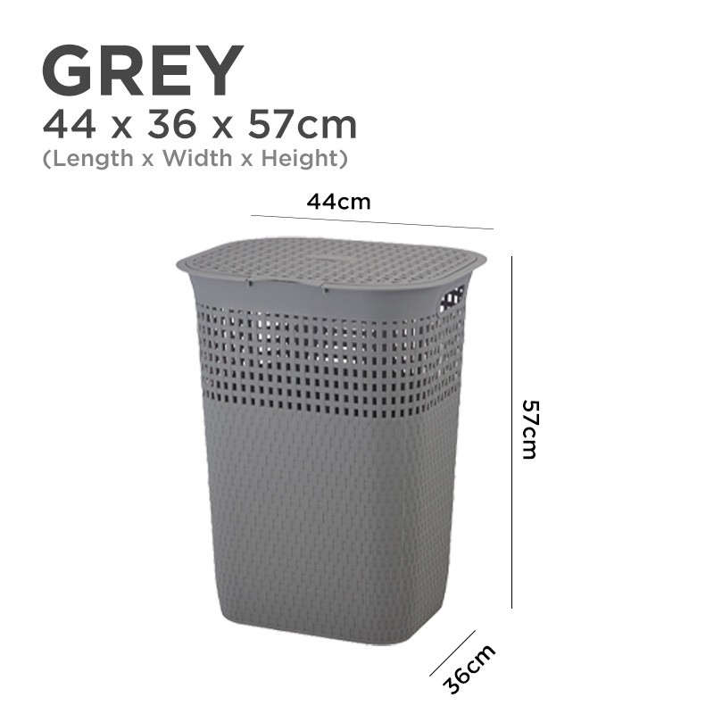 (JIJI SG) LACOLE Tall Laundry Basket Laundry Bucket with Lid Shopee Singapore