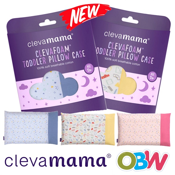 Clevamama Toddler Replacement Cover Toddler Pillow Pillowcase (Assorted