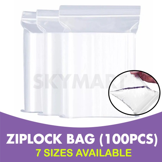Transparent Ziplock Bag / Zipper Bag / ZipLock Lock Plastic Bag / Self