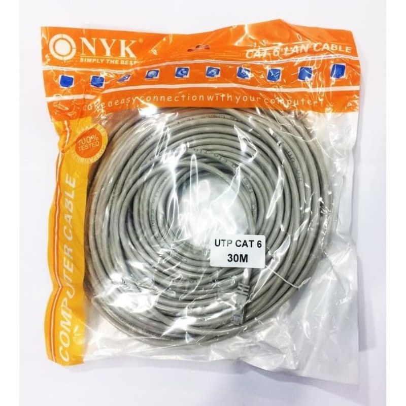 Nyk Cat 6 RJ45 UTP LAN Cable (30 Meters) Shopee Singapore