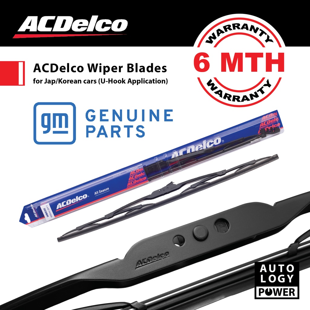 ACDelco GM Genuine Parts Wiper Blades ALL SEASON Metal Wiper Blades