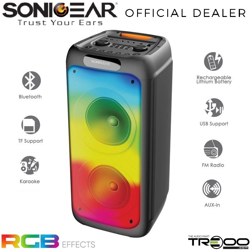 SonicGear AudioX Pro 800 HD Wireless Bluetooth Karaoke Portable Speaker