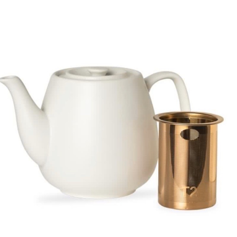 jayce.koh BN Brand New T2 Teaset Hugo White Teapot Small with Rose Gold