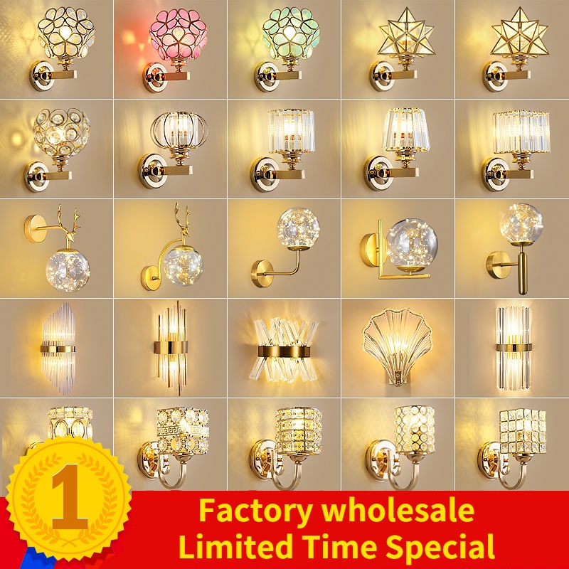 40 Models Crystal Wall Lamp Led Hotel Corridor Aisle Wall Lamp Living