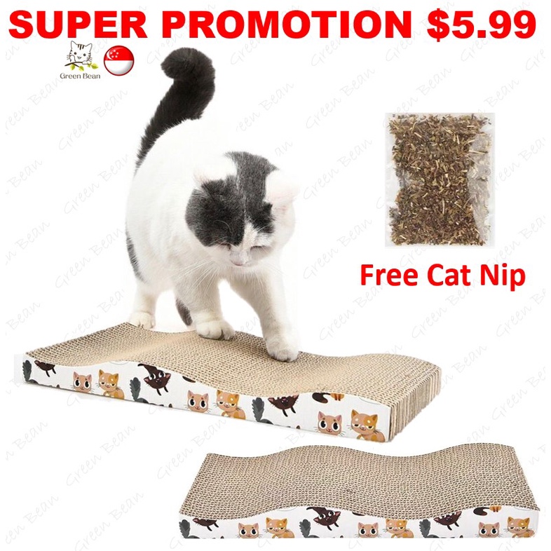 [SG STOCK] Cat Scratching Board Kitten Scratcher Board Sofa Bed