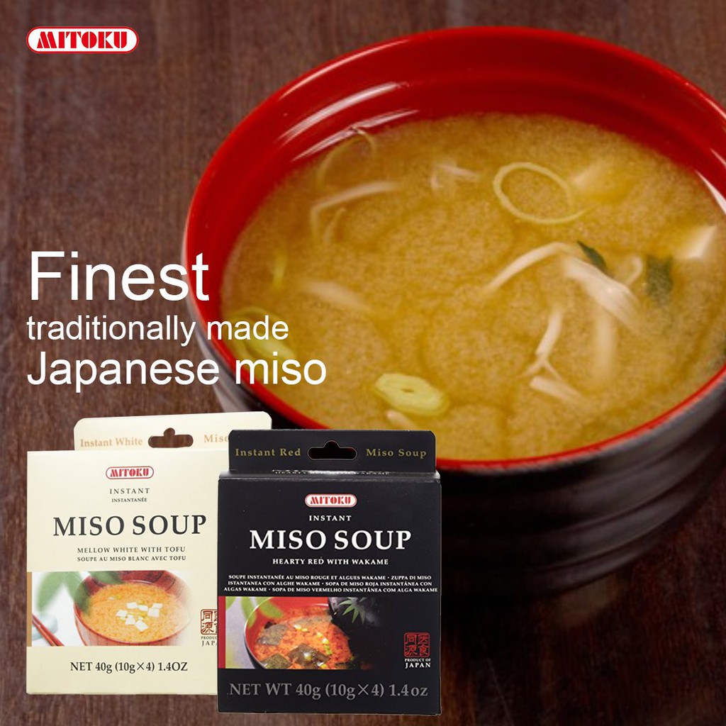 Mitoku Instant White Miso Soup (4x10g sachets) (Mellow White exp17/05