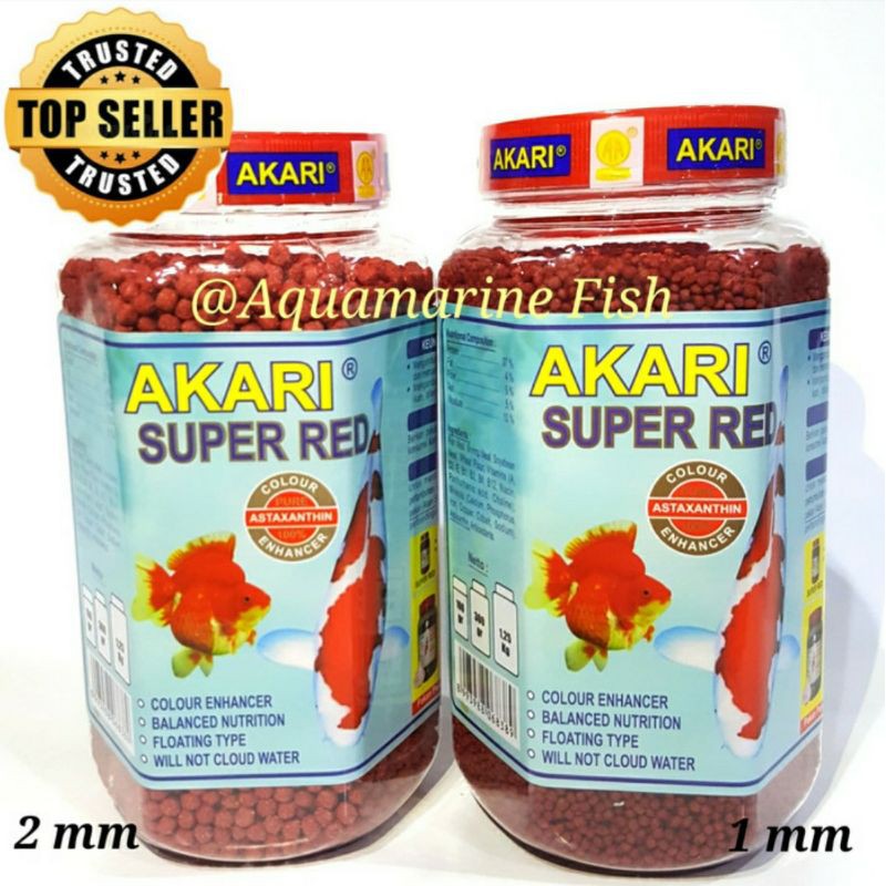 MERAH Akari Super Red Koi Koki Cichlid Astaxanthin Red Fish Feed Pellet