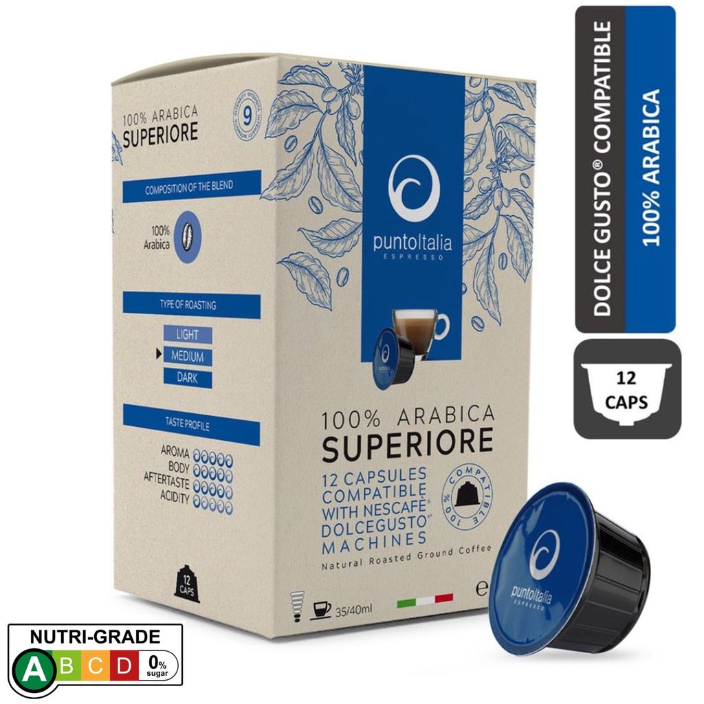Punto Italia Espresso Superiore Nescafe Dolce Gusto Compatible Capsules