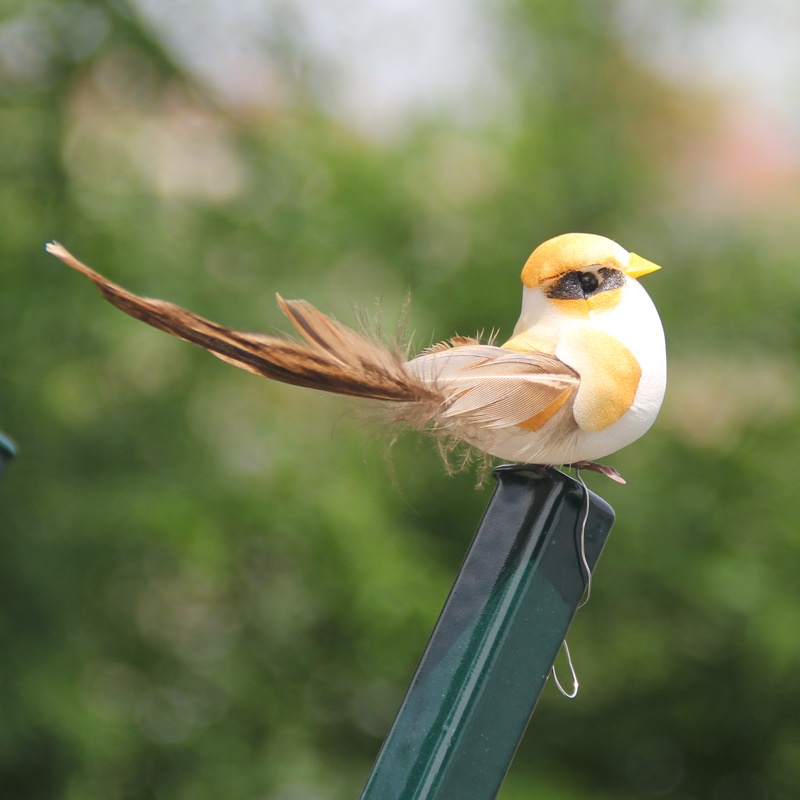 Artificial Decorative Birds Feather Mini Bird Decorative Fake Birds for