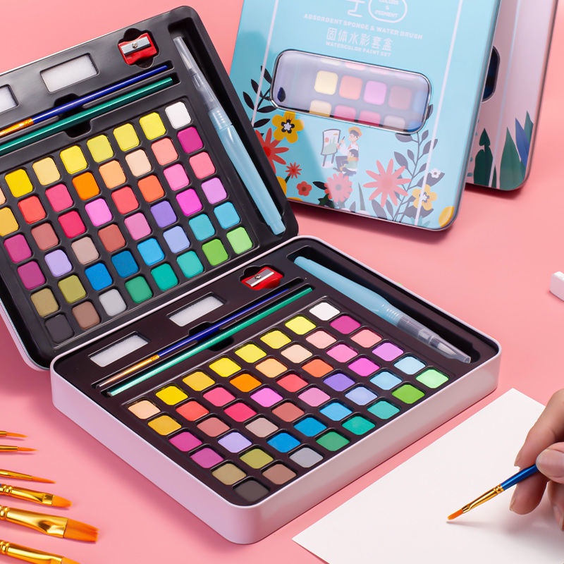 Watercolor Set Beginner Painting Gouache Student 24/36/48 Color