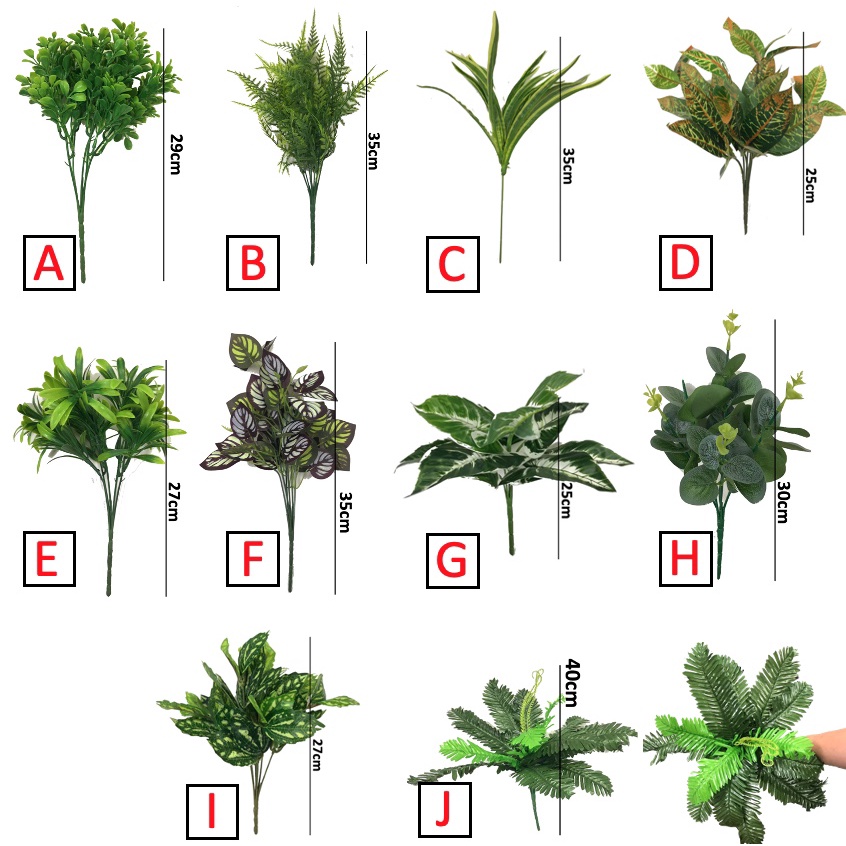 Simulation Mori Style Landscape Hanging Wall Soft Glue Feel Fake Leaves