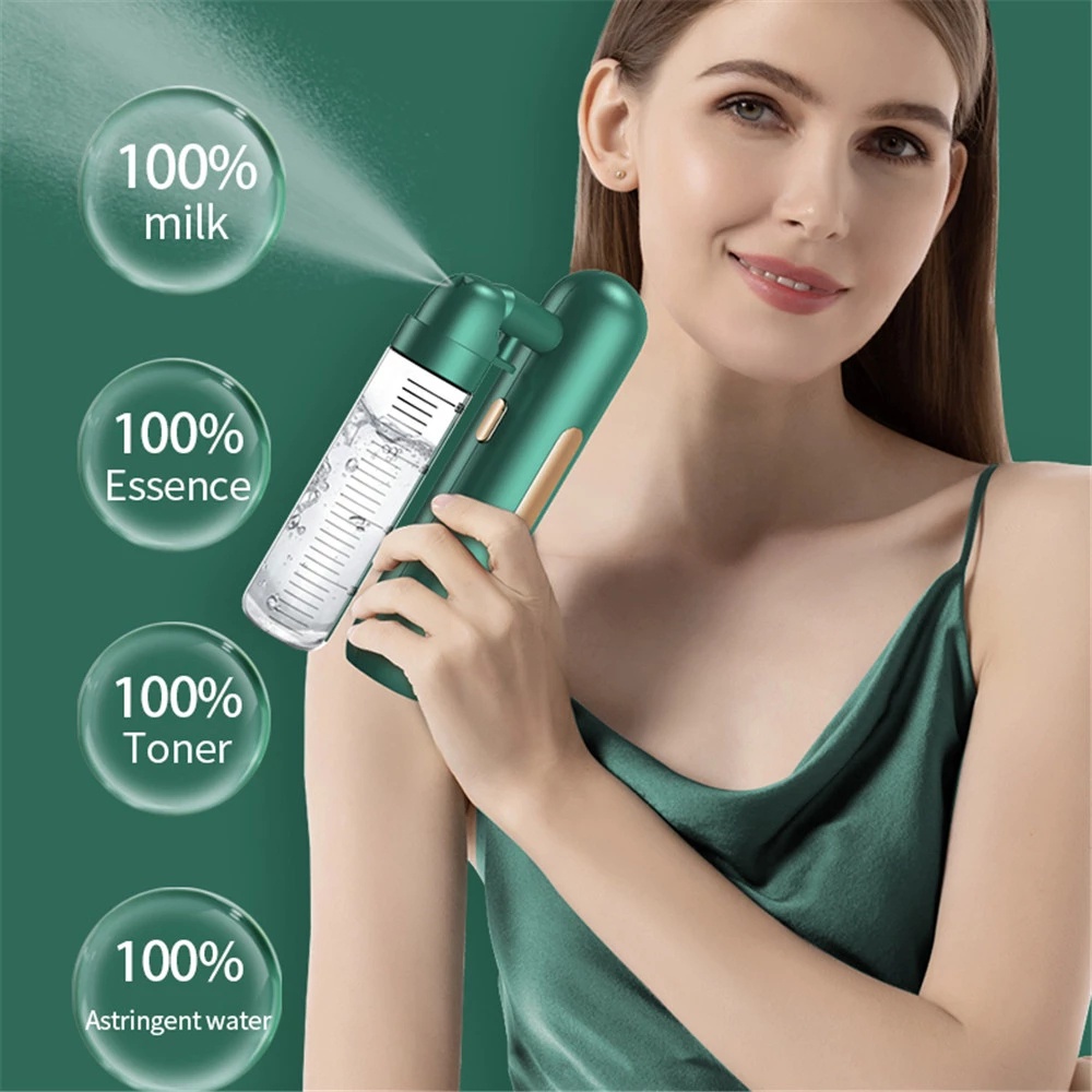 Portable nano spray, nano pressure spray, facial water oxygen injector