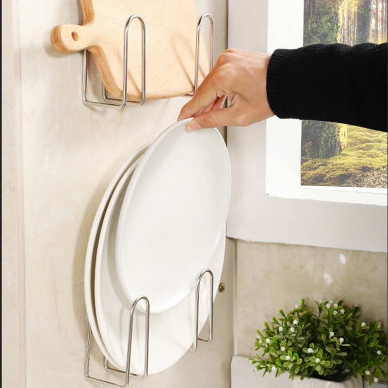2pcs Wallmounted Pot Lid Rack Cutting Board Holder Shopee Singapore