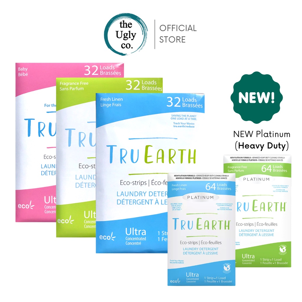 Tru Earth Laundry Sheets 32 Loads EcoStrips hypoallergenic Low Suds
