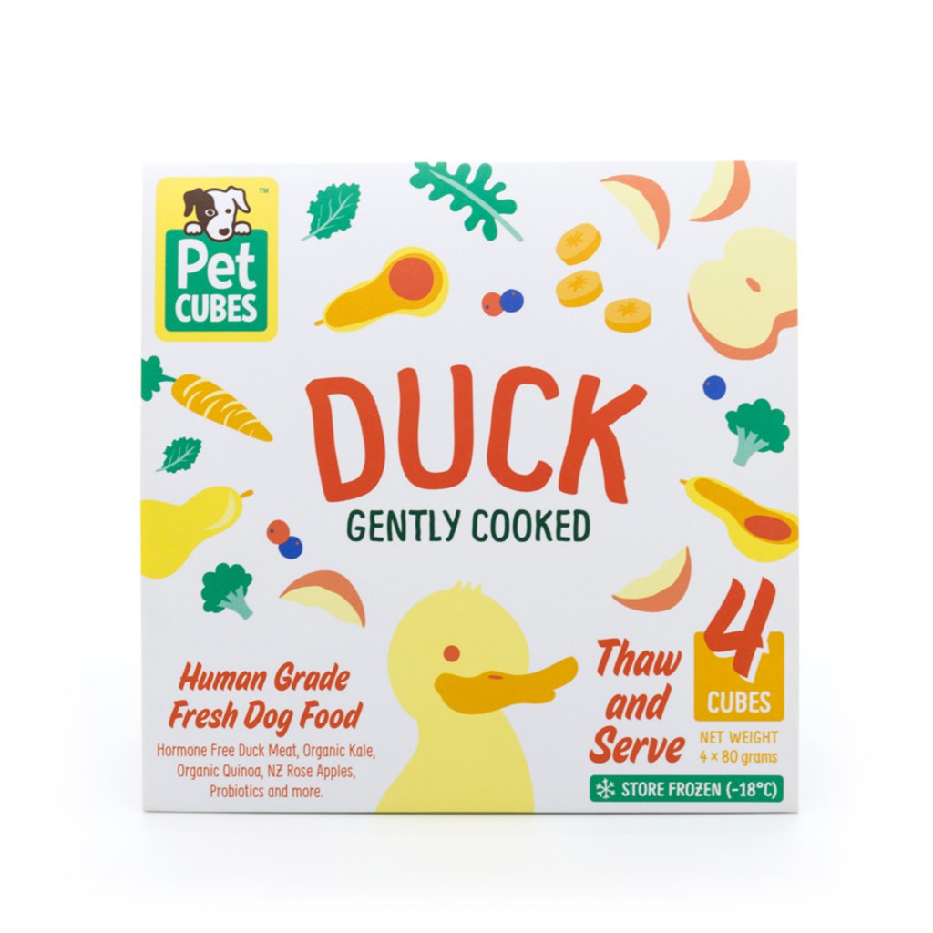 PetCubes Gently Cooked Frozen Dog Food Duck Shopee Singapore