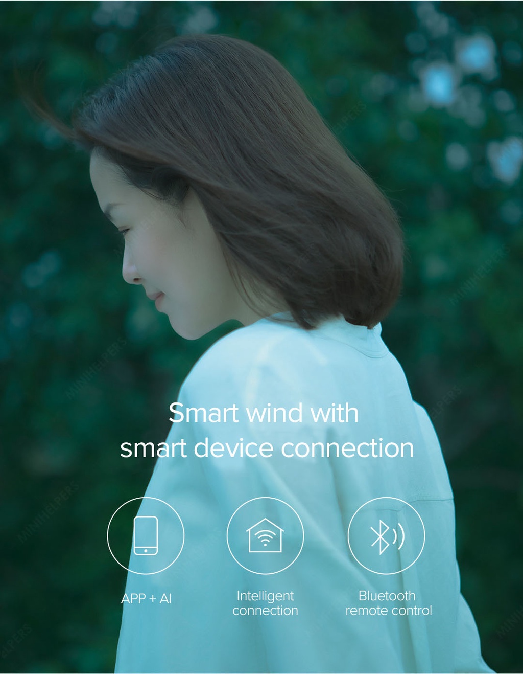 Xiaomi Smartmi Fan 3 Cordless App Control Smart Standing Built In