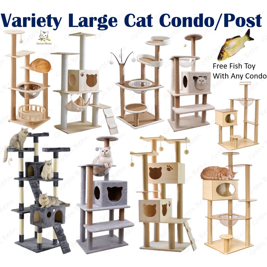 [SG STOCK] Large Cat Condo / Scratching Post/ Cat Scratching Pole