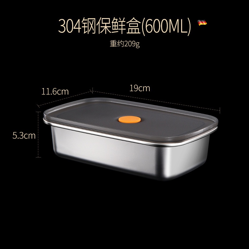 Stainless Steel Food Containers Leak Proof Metal Bento Lunch Box With