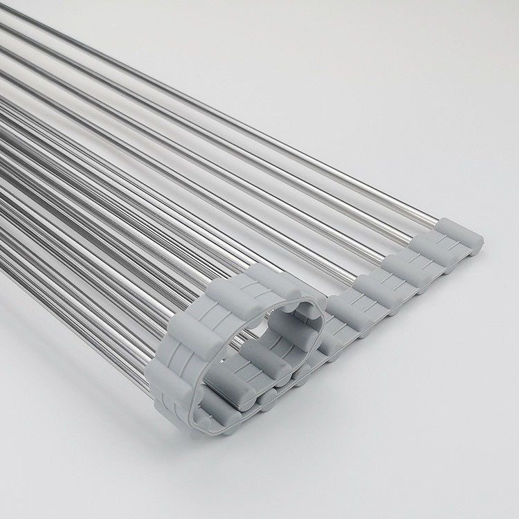 Modern Silicone Fold Dish Drying Rack Roll Up Dish Drying Rack Drainer