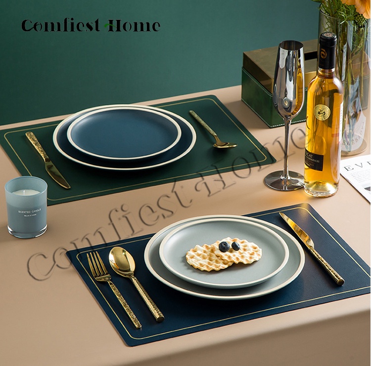 [SG Stock/Cheapest/High Quality]Waterproof Leather Placemat/Coaster,PU