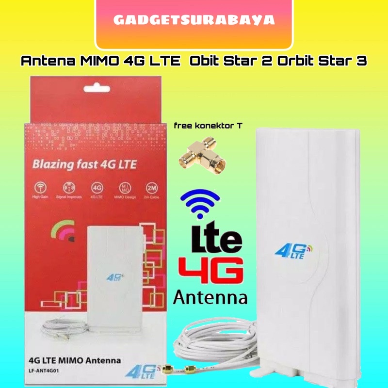 Mimo Antenna 4G LTE Modem Antenna Huawei B312 Modem Orbit Star2 Orbit Star3 Free T Connector sma