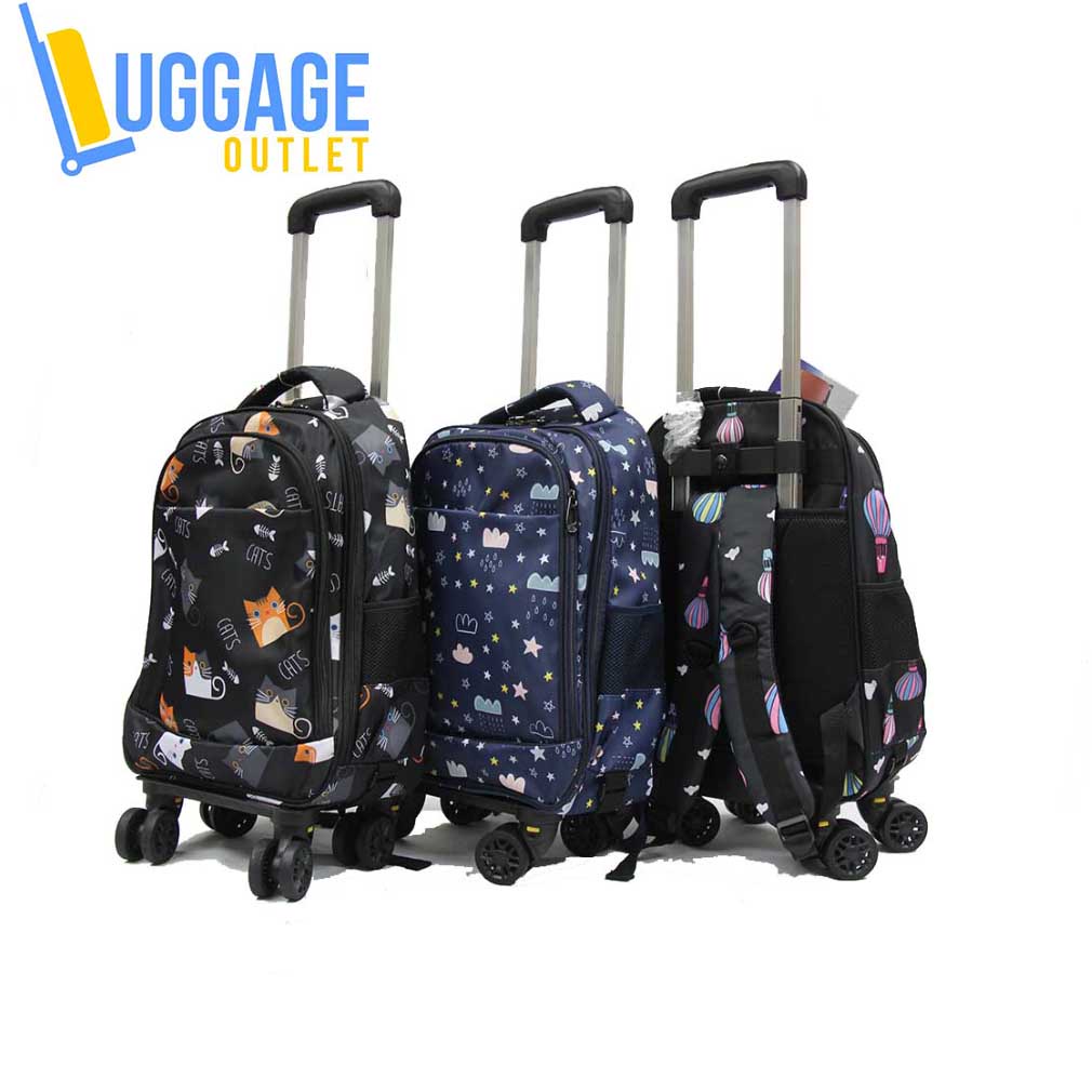 Detachable Trolley Waterproof Backpack with Spinner Wheels Shopee