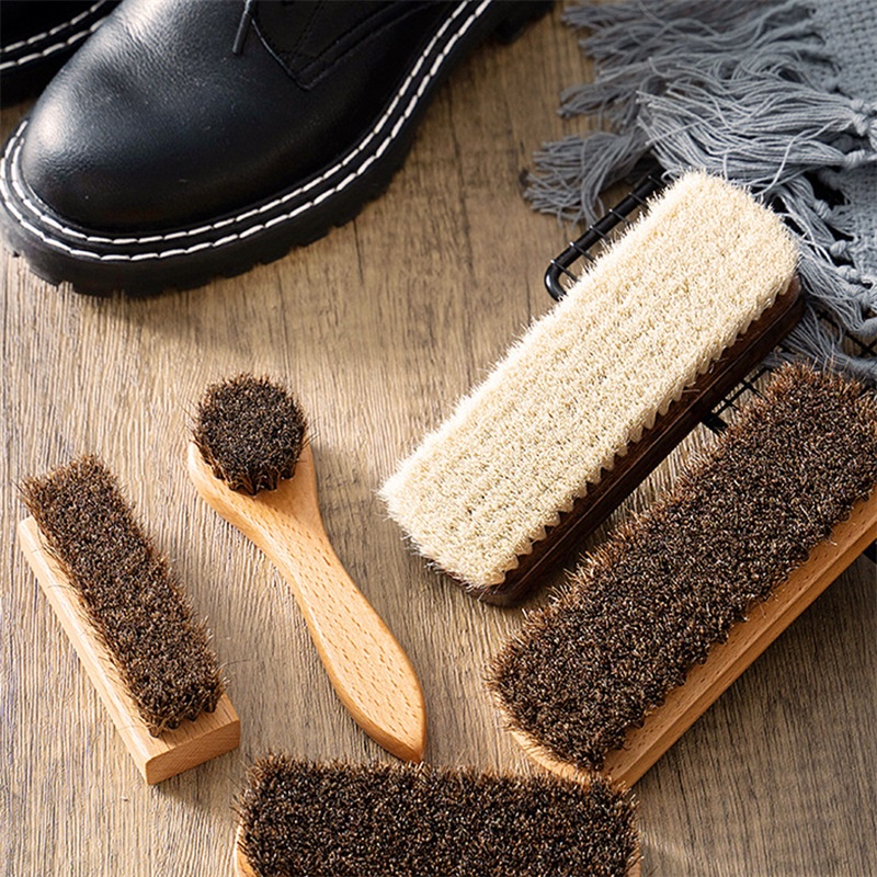 Horse Shoe Brush Horse Hair Bristle Scraping Tool for Boots Shoes and