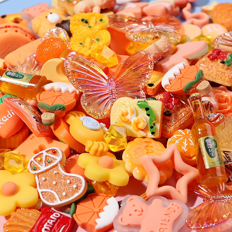 10/20/30pcs simulation resin accessories lucky bag diy handmade mobile phone shell making hair