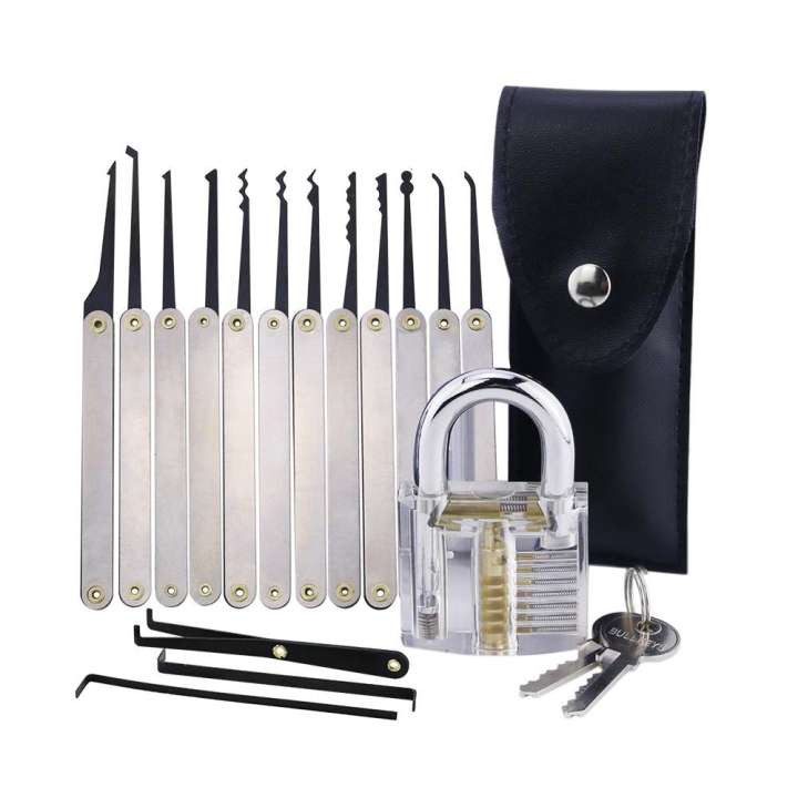 Lock Training Skill Set Clear Practice Padlock Tools Locks Key Pick Kits Shopee Singapore