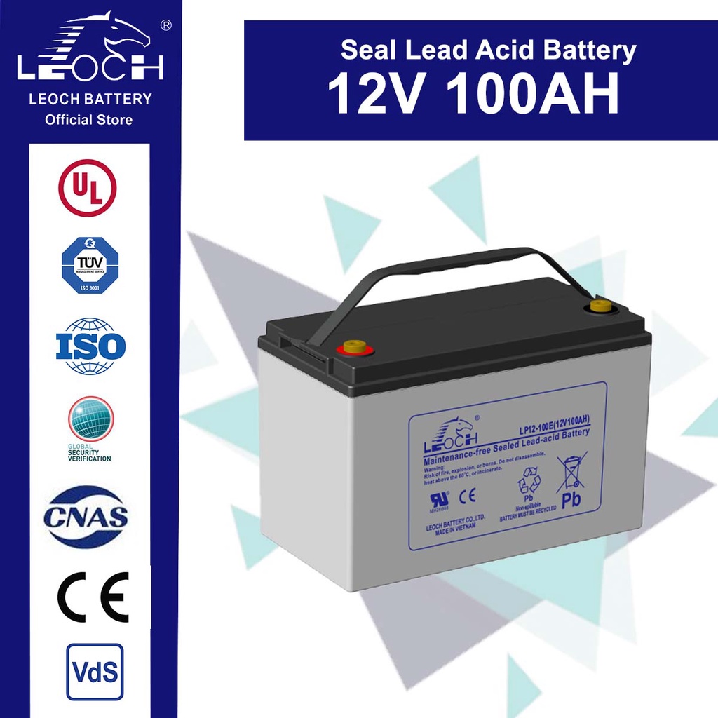 12V 100AH Leoch Sealed Lead Acid Battery LP12100 for general purpose