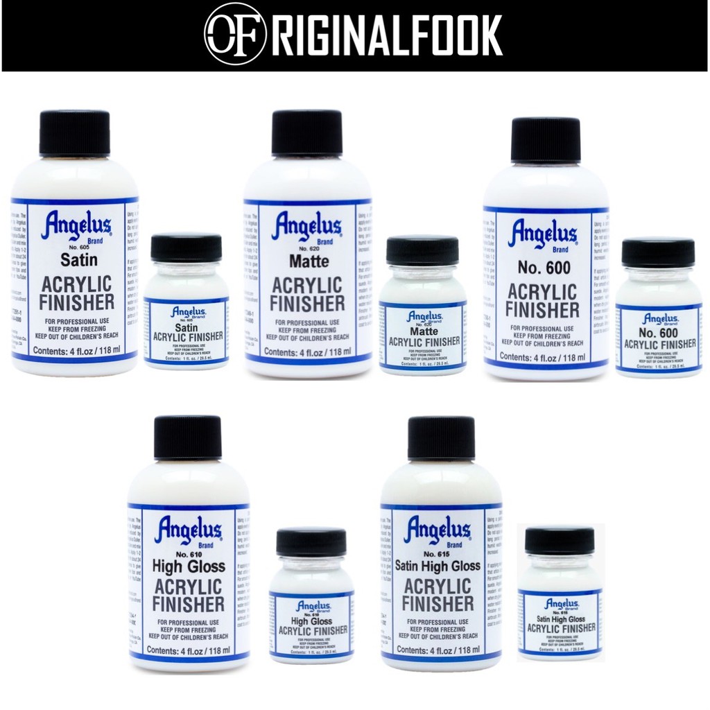 (5 Types) Angelus Acrylic Finisher (Made in US) Normal, Matte, Satin