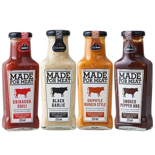 German Kuhne Made for Meat Sauce 235ml, Burger Style Chipotle, Black