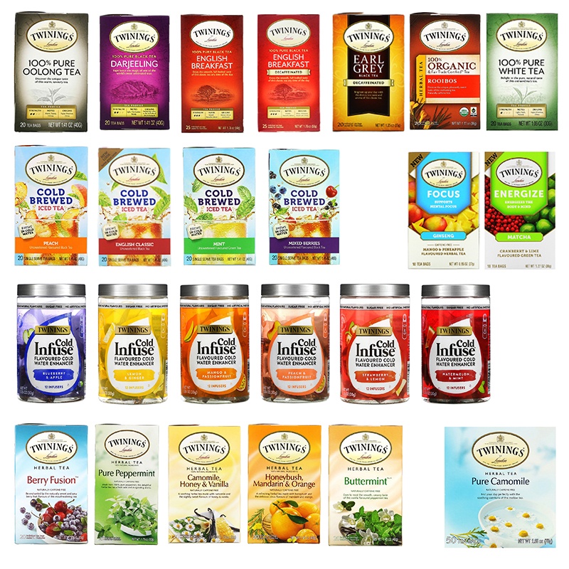 Twinings, Various Teas (Earl Grey, English Breakfast, Chamomile, Cold