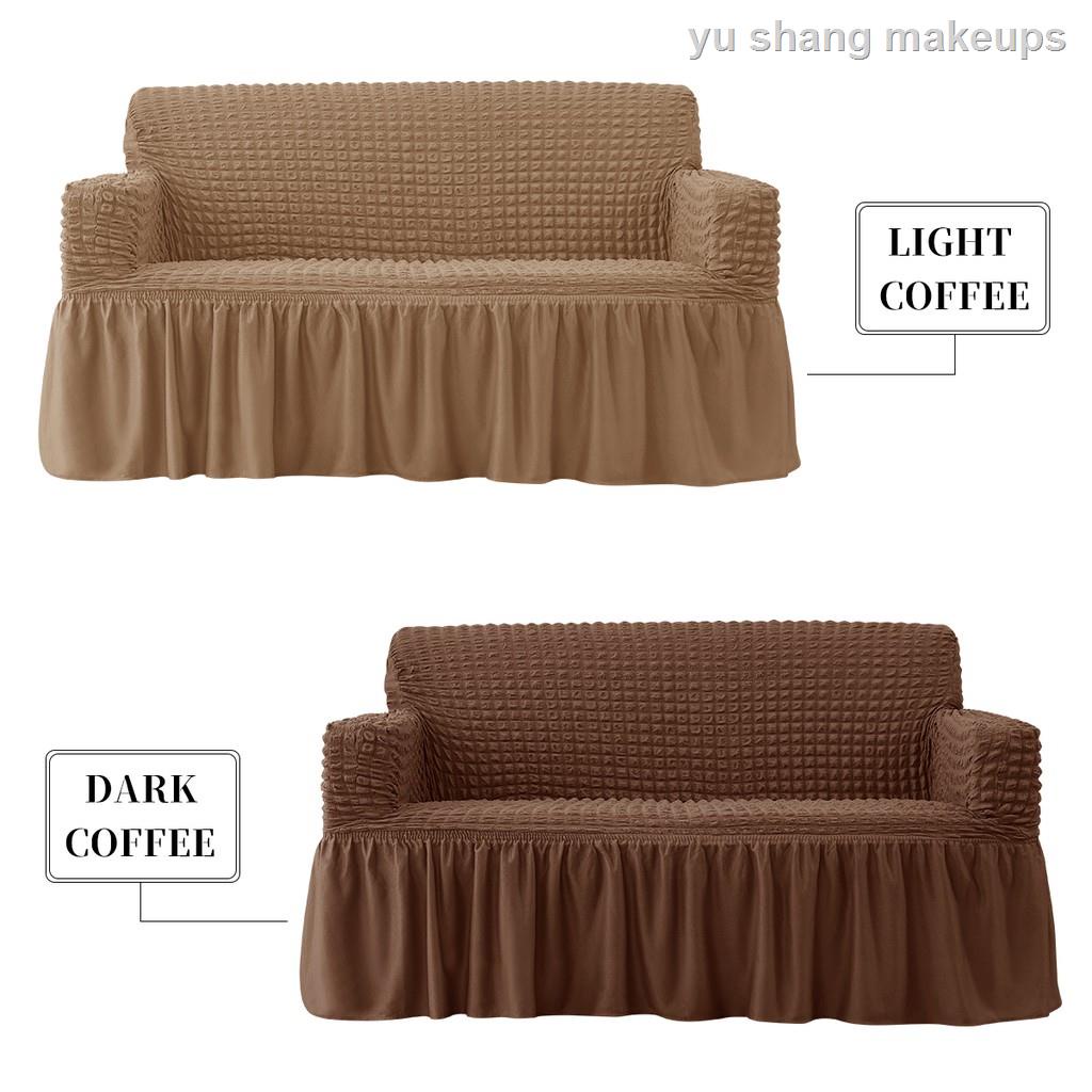 (SG Seller)1/2/3/4 Seats Sofa Cover Universal Spandex Seersucker