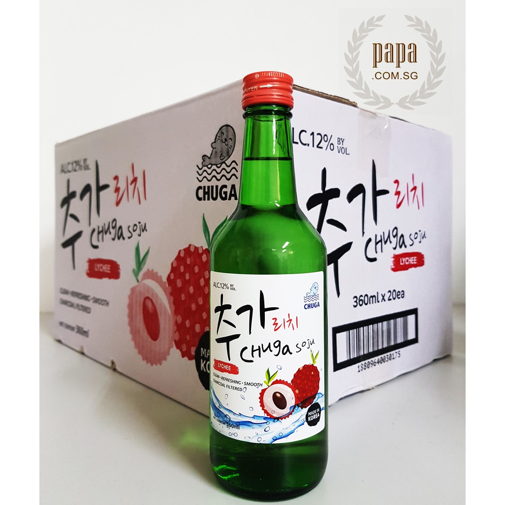 Chuga Korean Soju Lychee OR Mix 12 ABV (20 x 360ml) Shopee Singapore