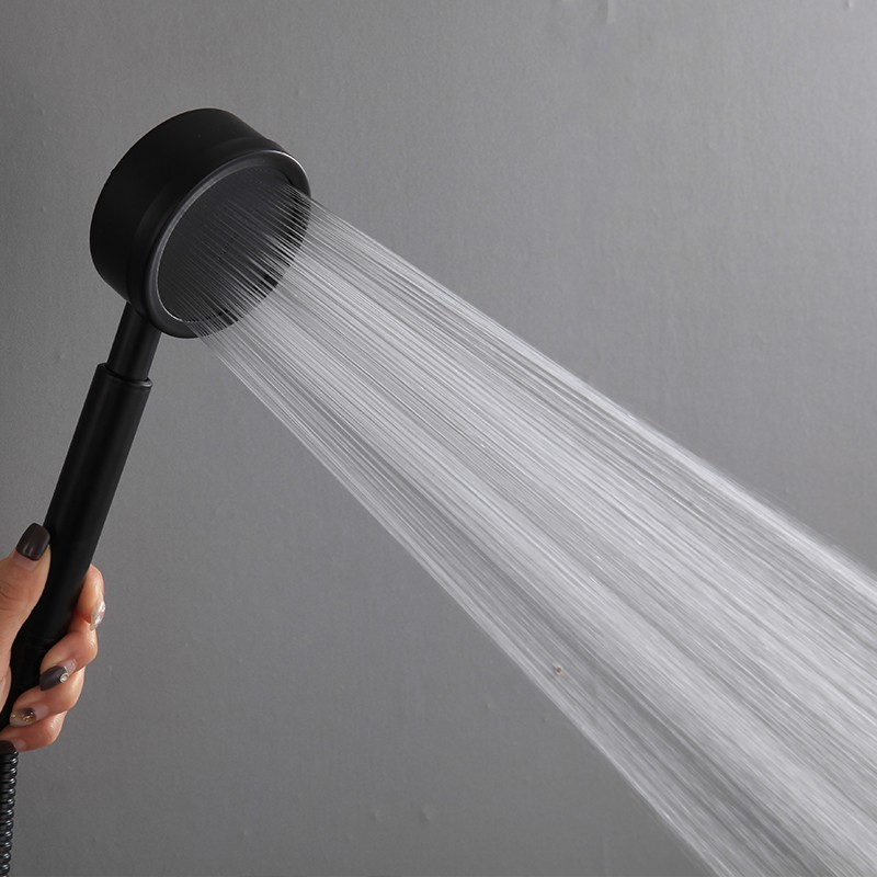 black Stainless Steel 304 High Turbo Pressure Shower Head Bathroom
