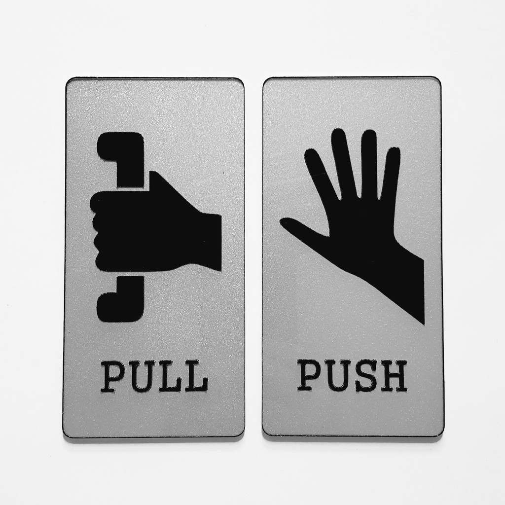 Vlt (Can Cod!) Large PUSH PULL Door Acrylic SIGN SIGNAGE CAFE