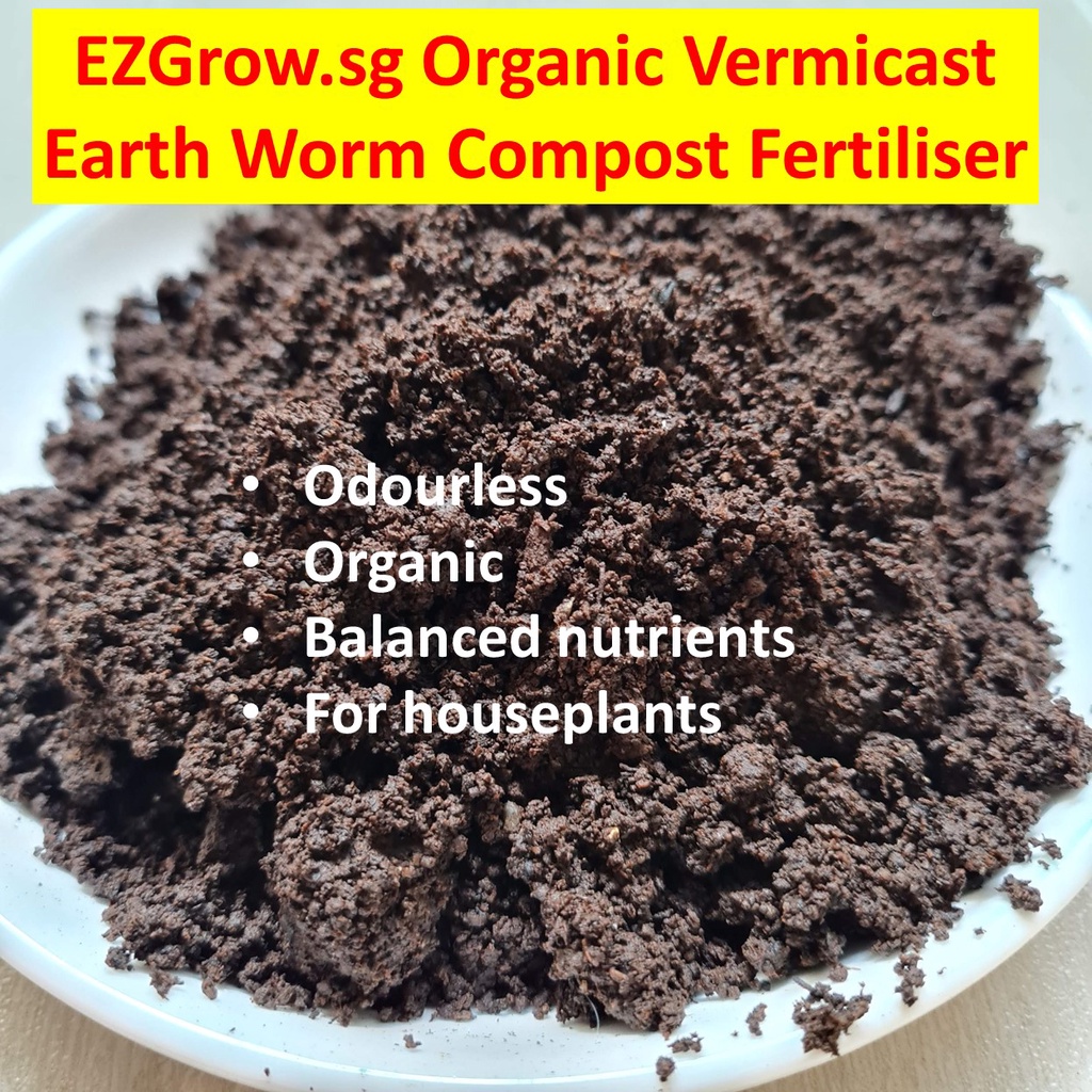 100g 1KG Organic Earth Worm Casting Fertiliser Shopee