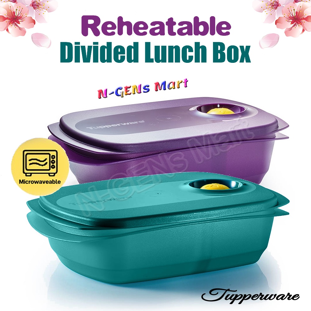 Tupperware Reheatable Divided Lunch Box 1.25L (Mysterious Green