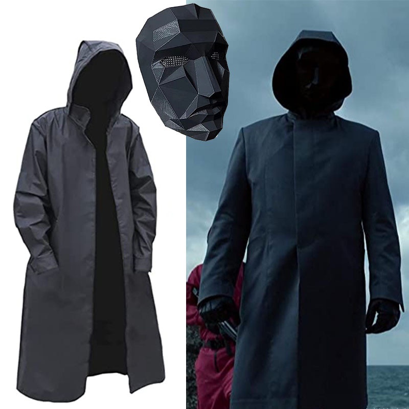 Squid Game Boss Costumes Suit The Front Man Windbreaker Mask Halloween