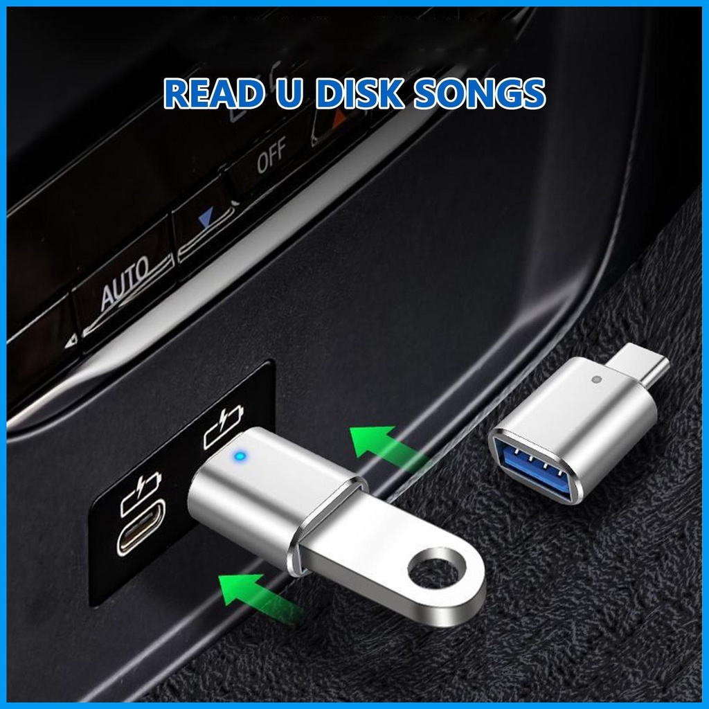 Type C To USB Adapter USBc To USB Adapter For Car Adapter Side By Side