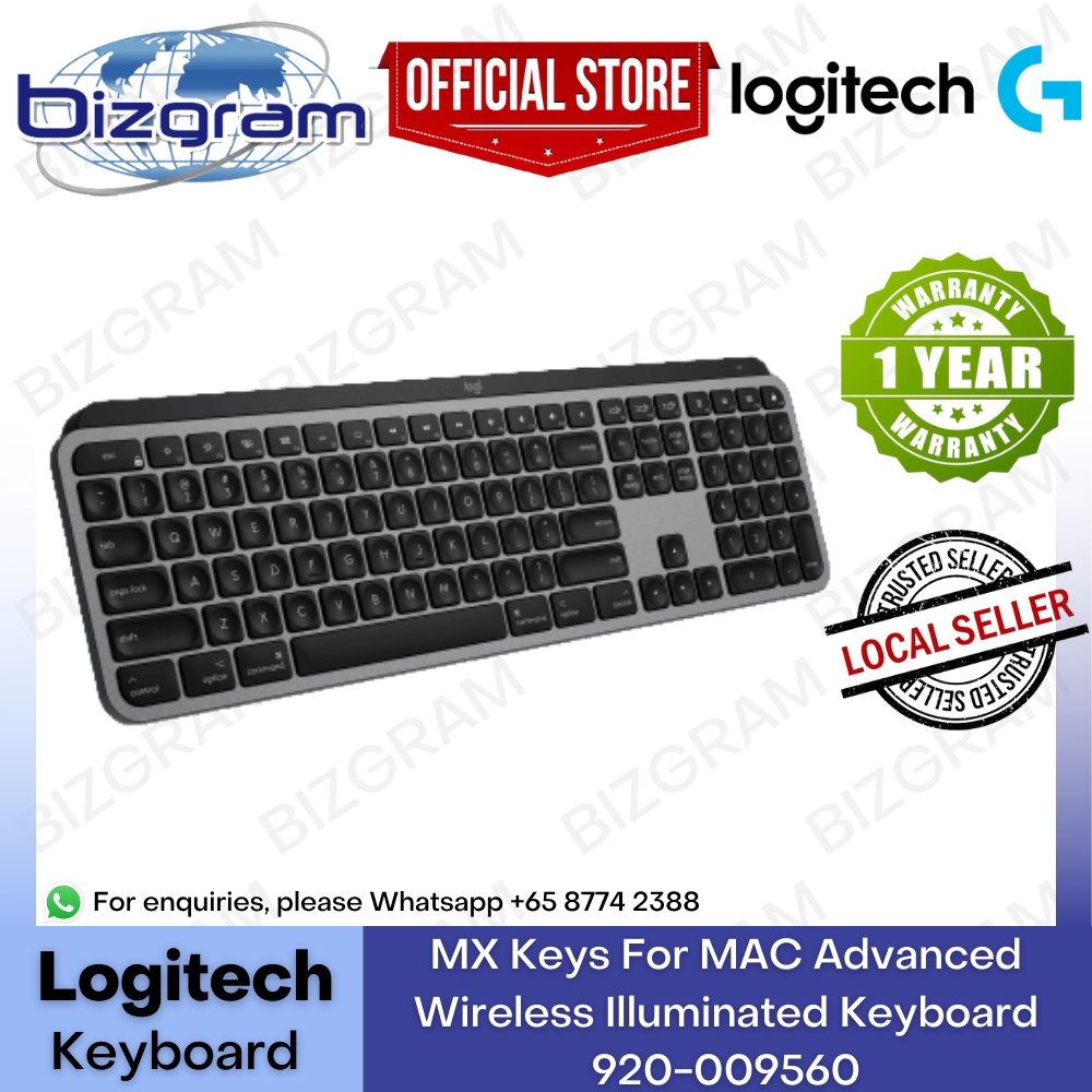 Logitech MX Keys For MAC Advanced Wireless Illuminated Keyboard 920