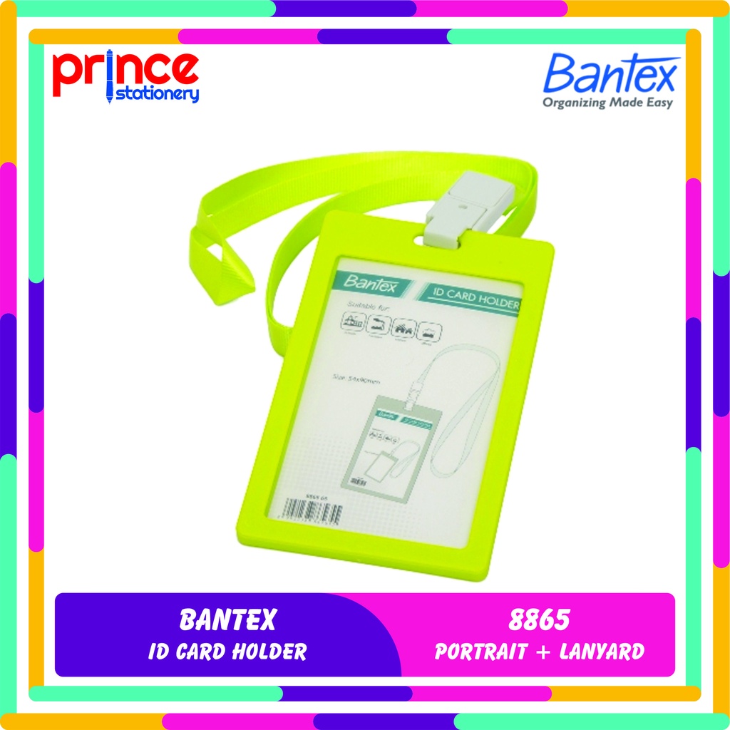 Bantex ID CARD HOLDER PORTRAIT+LANYARD 8865 Shopee Singapore