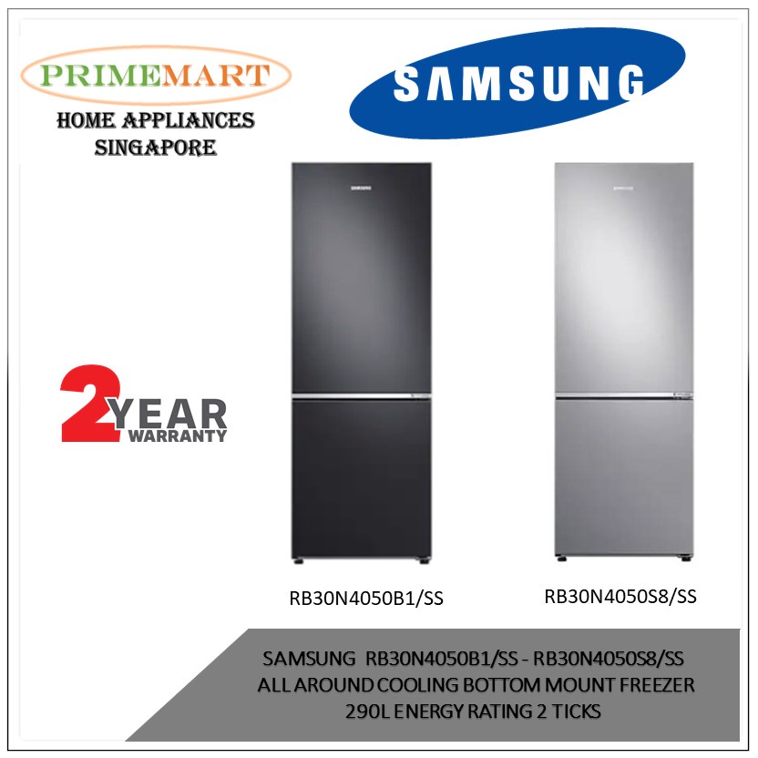 SAMSUNG RB30N4050B1/SS RB30N4050S8/SS ALL AROUND COOLING BOTTOM MOUNT