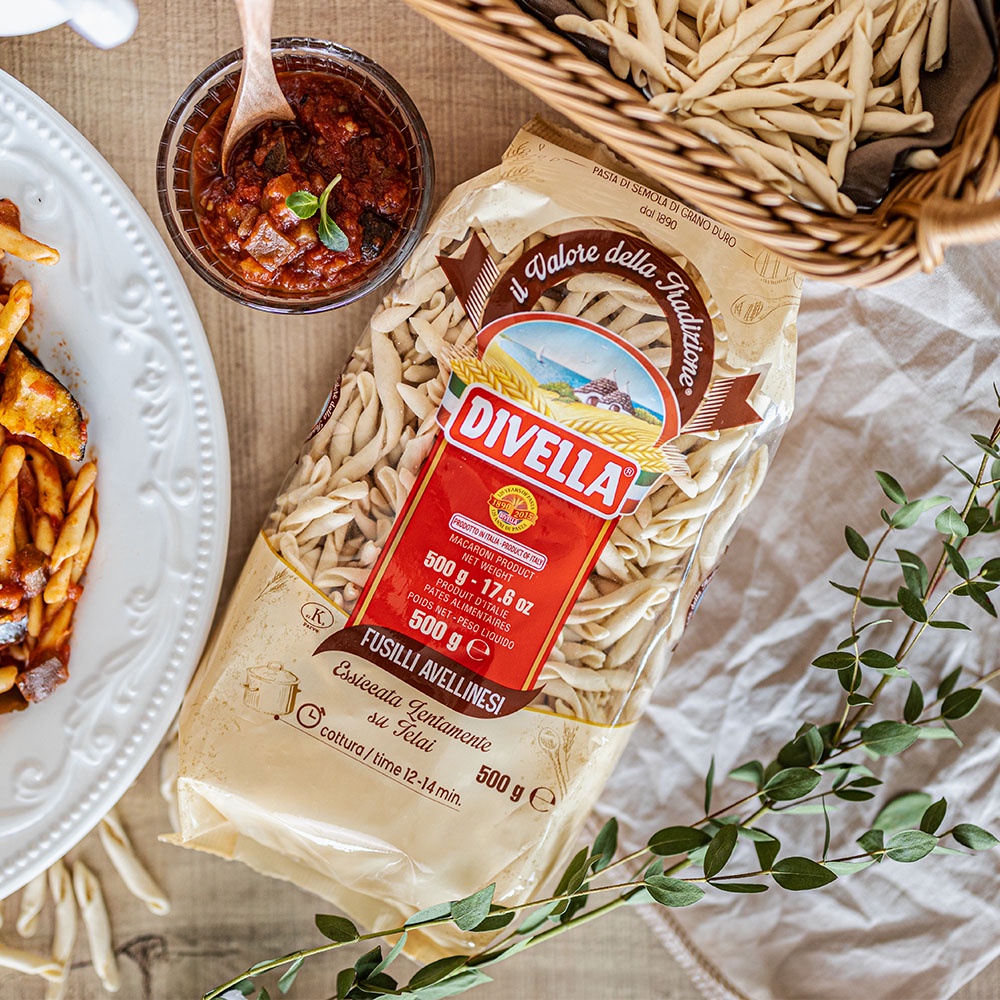 Handmade pasta 500g 2 types [Divella] Italian Fusilli Cavatelli